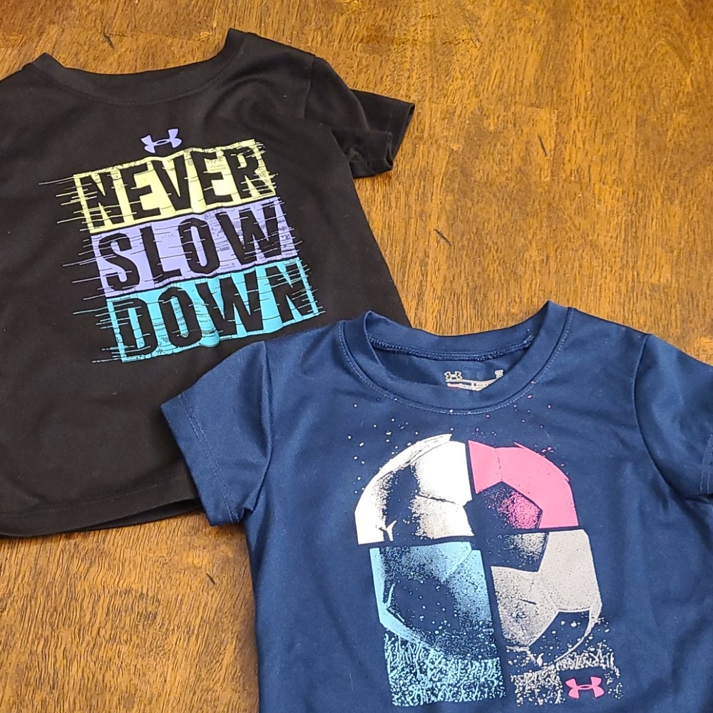 Bundle of 2 Under Armour toddler girl shirts